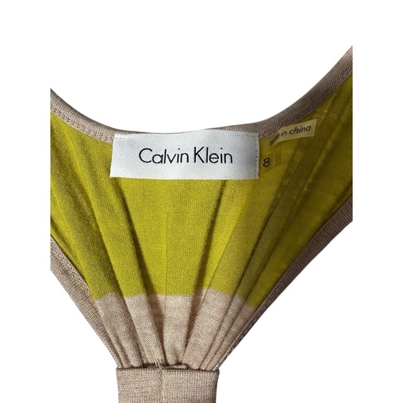 Calvin Klein Women's 8 Multicolor Scoop Neck Racerback Striped Maxi Dress‎ #Y6-1 - Picture 4 of 12